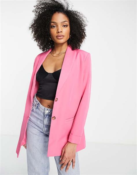 pink oversized blazer|bright pink oversized blazer.